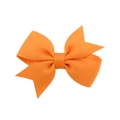 Barrette à cheveux classique avec nœud en ruban gros-grain orange vif pour filles - Orange