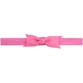 Bright pink grosgrain ribbon bow headband for baby girls with high elastic band - Hot Pink (13#)