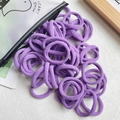 Set of purple high-elastic nylon hair ties in a translucent zipper storage bag - 20 Pieces Set / Purple (5)