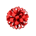 Élastique à cheveux en ruban gros-grain rouge avec nœud sphérique pour filles - Style Rouge (12)