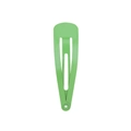 5cm light green matte paint metal snap clip in classic water drop shape for girls - Light Green
