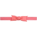 Detail of coral ribbed ribbon bow headband with elastic soft fabric for baby girls - Coral (15#)