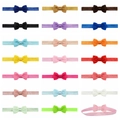 Lot de 20 bandeaux pour enfants avec nœuds en ruban côtelé et élastiques de différentes couleurs - Mélange 20 Styles