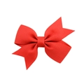 Barrette à nœud papillon rouge en ruban gros-grain pour filles, style fait main - Rouge