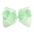 Close-up detail of mint green grosgrain ribbon bow with high-quality ribbed texture - Pale Green