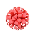 Élastique à cheveux avec boule de nœud en ruban gros-grain rouge corail élastique - Style corail(15)