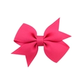 Charmante barrette à nœud papillon en ruban gros-grain rouge rose pour filles au design chic - Rose rouge