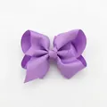Handmade lavender purple grosgrain ribbon hair bow for girls and women hair styling - Purple (5)
