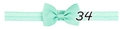 Bandeau élastique pour bébé avec nœud en ruban gros-grain vert menthe doux - Vert Menthe (34)