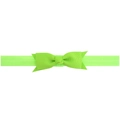 Neon green grosgrain ribbon bow headband for baby girls with high elasticity - Fluorescent Green (20#)