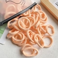 Bulk pack of pink nylon seamless elastic hair ties in a frosted zipper bag for children - 20 Pieces Set / Peach Pink(8)