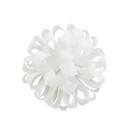 Élastique à cheveux pompon en ruban gros-grain blanc avec design sans couture durable - Style Blanc (18)
