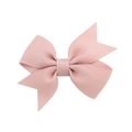 Barrette à cheveux avec double nœud rose pâle en ruban gros-grain au design classique - Rose vif