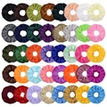 Set of 40 colors velvet hair scrunchies in a large variety pack of soft elastic hair ties - Multicolor Style