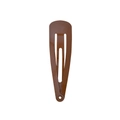 Classic 5cm brown matte spray painted metal water drop BB hair clip for children - Brown