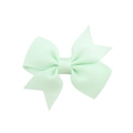 Pince à cheveux avec nœud vert menthe en ruban gros-grain au design symétrique - Vert menthe