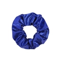 Scrunchie blu reale metallizzato in tessuto laser lucido con trama a griglia fine - Blu Reale (6)