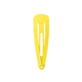 Vibrant yellow 5cm metal teardrop hair clip for kids with a smooth lacquered finish - Bright yellow
