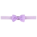 Detail of lavender purple ribbed bow headband for babies with soft elastic fabric texture - Lavender Purple (25)