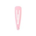 Classic 5cm teardrop-shaped pink metal snap clip with a matte spray paint finish - Pink