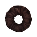 Dunkelbraunes Samt-Haargummi mit weicher Textur für Damen Haarstyling - Kaffee (3)