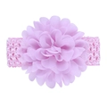 Baby chiffon flower headband with purple lace elastic strap for toddlers and infants - Light Purple Style(11)