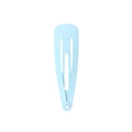 Single matte light blue teardrop snap hair clip with a smooth painted finish for kids - Light Blue