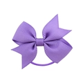 Encantador lazo para el pelo de cinta de falla lila para niñas pequeñas y bebés - Lila (5)