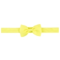Detail of a bright yellow ribbed bow headband with high-stretch elastic for infants - Bright Yellow (32)