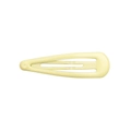 Close-up of a pale yellow macaron-colored teardrop snap clip with a smooth painted finish - Pale Yellow (8)