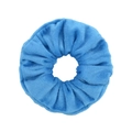 Sky blue velvet scrunchie featuring a large elastic band with soft plush texture - Light Blue (7)