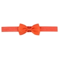 Bright orange ribbed bow headband for babies with high elasticity for a soft and secure fit - Bright Orange (31)