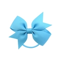 Nœud papillon classique en ruban gros-grain bleu clair avec élastique pour enfants - Bleu Ciel (7)