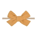 Set of ten floral fabric nylon headbands for babies in mustard yellow corduroy style - Mustard Yellow Corduroy Style (2)
