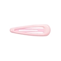 Detailed view of a pink macaron drop hair clip with a smooth metallic painted surface - Sakura Pink