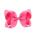Fiocco per capelli rosa in grosgrain per bambine con design a farfalla multistrato - 13