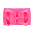 Detailed macro view of the 6.3 inch bright pink textured jacquard baby bow headband - Bright Pink (156-017)