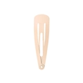 Minimalist cream white teardrop BB hair clip with smooth matte lacquer finish - Beige
