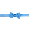 Sky blue grosgrain ribbon bow headband with high elasticity for infants and children - Blue (36)