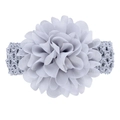 Soft light purple chiffon flower headband for babies with wide elastic crochet band - Light Lavender Style (22)