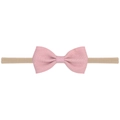 Bandeau bébé avec nœud rose et bandeau en nylon élastique beige doux pour filles - Rose (16)