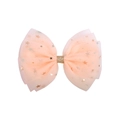 Haarclip mit rosa Netzbogen und goldenen Glitzersternen und Monden für Kinder - Light Pink Gold Star Mesh Style (8)