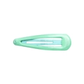 Classic mint green teardrop metal hair clip with macaron finish on white background - Mint Green