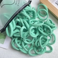 Bulk pack of mint green seamless nylon hair ties in a frosted matte zipper bag - 20 Pieces Set / Mint Green (19)