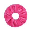 Rose pink velvet scrunchie featuring a soft plush texture and large elastic band design - Rose Pink (14)