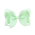 Fiocco per capelli verde menta in nastro grosgrain con design a strati per bambine - 19