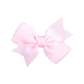 Detailed macro view of the light pink grosgrain ribbon bow hair clip for young girls - Pale Pink (24)