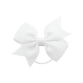 Élastique pour enfants avec un nœud en ruban gros-grain blanc sur élastique blanc - Blanc (18)