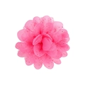Barrette à fleurs en mousseline rose pour filles avec tulle et paillettes dorées - Rose Pêche (7)