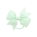Élastique à cheveux pour filles avec nœud en ruban gros-grain vert menthe - Vert Menthe (19)